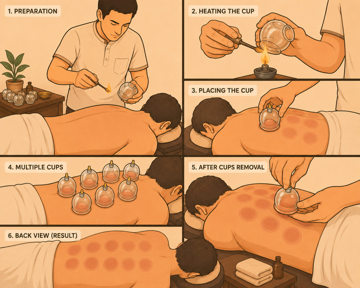 Cupping therapy session at Vacu Care Wellness Center Noida Extension