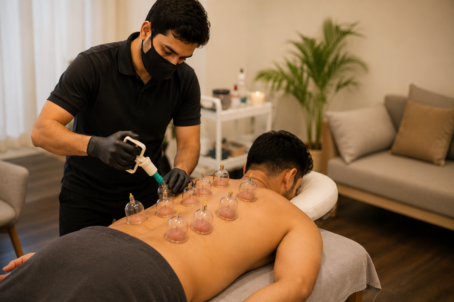 Cupping therapy at home near me — professional home visit service Greater Noida