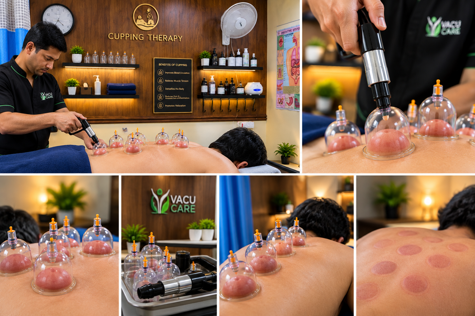 Cupping therapy for back pain at Vacu Care Noida Extension