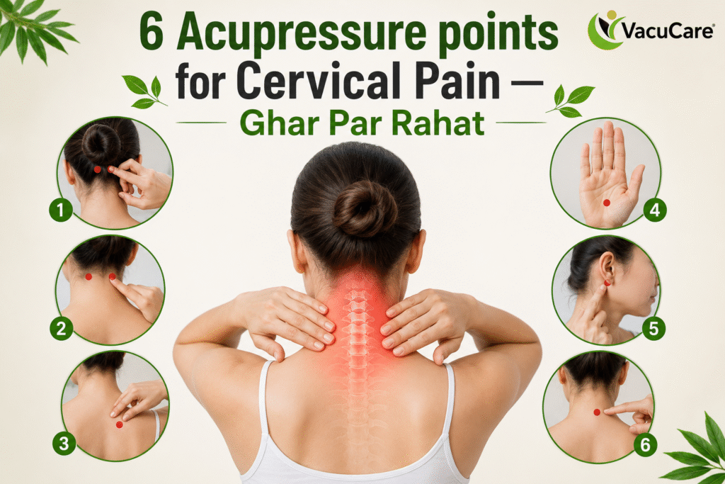 6 Acupressure points for cervical pain — Ghar Par Rahat